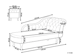 Beliani Divaani Sametti Oikeak. Sinivihrea Nimes Best Sale