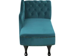 Beliani Divaani Sametti Oikeak. Sinivihrea Nimes Best Sale