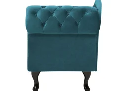 Beliani Divaani Sametti Oikeak. Sinivihrea Nimes Best Sale