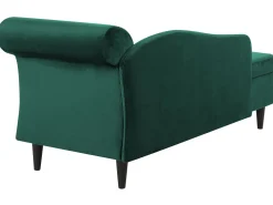 Beliani Divaani Sametti Oikeak. Smaragdinvihrea Luiro Clearance