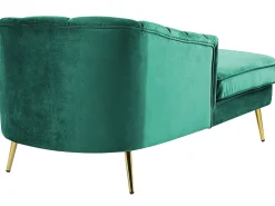 Beliani Divaani Sametti Oikeak. Smaragdinvihrea Allier Outlet