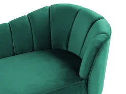 Beliani Divaani Sametti Oikeak. Smaragdinvihrea Allier Outlet