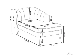 Beliani Divaani Sametti Oikeak. Smaragdinvihrea Allier Outlet