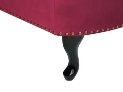 Beliani Divaani Sametti Oikeak. Tummanpunainen Nimes Best