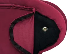 Beliani Divaani Sametti Oikeak. Tummanpunainen Nimes Best