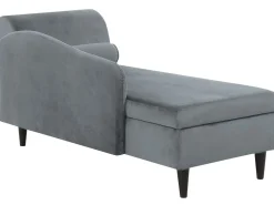 Beliani Divaani Sametti Oikeak. Vaaleanharmaa Luiro Flash Sale