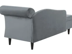 Beliani Divaani Sametti Oikeak. Vaaleanharmaa Luiro Flash Sale