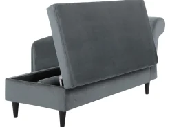 Beliani Divaani Sametti Oikeak. Vaaleanharmaa Luiro Flash Sale