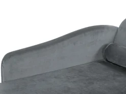 Beliani Divaani Sametti Oikeak. Vaaleanharmaa Luiro Flash Sale