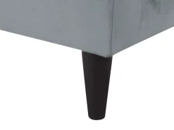 Beliani Divaani Sametti Oikeak. Vaaleanharmaa Luiro Flash Sale