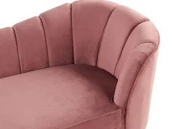 Beliani Divaani Sametti Oikeak. Vaaleanpunainen Allier Best