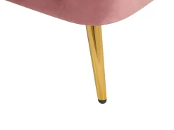 Beliani Divaani Sametti Oikeak. Vaaleanpunainen Allier Best