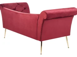 Beliani Divaani Sametti Tummanpunainen Nantilly Best Sale