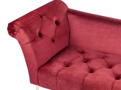 Beliani Divaani Sametti Tummanpunainen Nantilly Best Sale