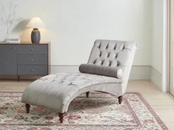 Beliani Divaani Sametti Vaaleanharmaa Muret Shop