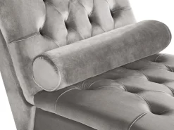 Beliani Divaani Sametti Vaaleanharmaa Muret Shop