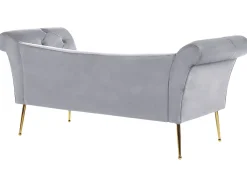 Beliani Divaani Sametti Vaaleanharmaa Nantilly New