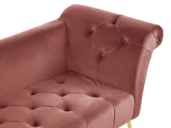 Beliani Divaani Sametti Vaaleanpunainen Nantilly New