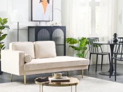 Beliani Divaani Sametti Vasenk. Beige Miramas Online