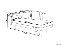 Beliani Divaani Sametti Vasenk. Beige Miramas Online
