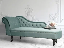 Beliani Divaani Sametti Vasenk. Mintunvihrea Nimes Sale