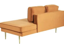 Beliani Divaani Sametti Vasenk. Oranssi Miramas Clearance