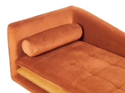 Beliani Divaani Sametti Vasenk. Oranssi Gonesse Best Sale