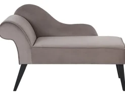 Beliani Divaani Sametti Vasenk. Ruskeanharmaa Biarritz Cheap