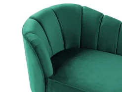 Beliani Divaani Sametti Vasenk. Smaragdinvihrea Allier Best Sale