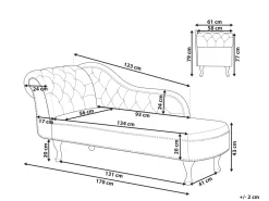 Beliani Divaani Sametti Vasenk. Tummanruskea Nimes Flash Sale