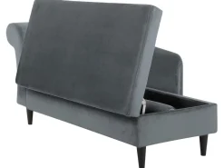 Beliani Divaani Sametti Vasenk. Vaaleanharmaa Luiro Discount