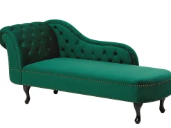 Beliani Divaani Sametti Vasenk. Vihrea Nimes Store