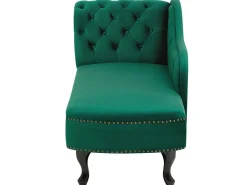 Beliani Divaani Sametti Vasenk. Vihrea Nimes Store