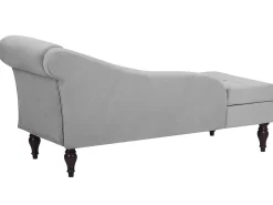 Beliani Divaani Säilytystilalla Sametti Vaaleanharmaa Pessac Online