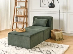 Beliani Divaani Vakosametti Tummanvihrea Lemvig New