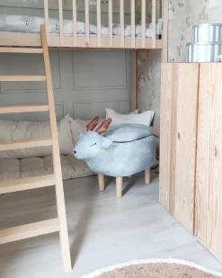 Beliani Elainjakkara Kangas Säilytystila Vaaleansininen 63 X 31 Cm Reindeer Fashion