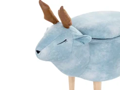 Beliani Elainjakkara Kangas Säilytystila Vaaleansininen 63 X 31 Cm Reindeer Fashion