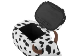 Beliani Elainjakkara Kangas Säilytystila Musta/Valkoinen 60 X 32 Cm Cow Cheap
