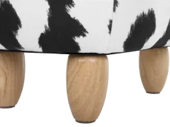 Beliani Elainjakkara Kangas Säilytystila Musta/Valkoinen 60 X 32 Cm Cow Cheap