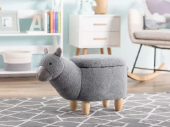 Beliani Elainjakkara Kangas Säilytystila Harmaa 65 X 30 Cm Alpaca Flash Sale