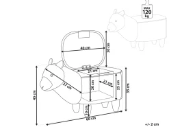 Beliani Elainjakkara Kangas Säilytystila Harmaa 65 X 30 Cm Alpaca Flash Sale