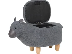 Beliani Elainjakkara Kangas Säilytystila Harmaa 65 X 30 Cm Alpaca Flash Sale