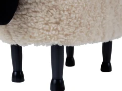 Beliani Elainjakkara Kangas Säilytystila Kermanvalkoinen 55 X 35 Cm Sheep Hot