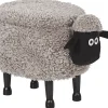 Beliani Elainjakkara Kangas Säilytystila Harmaa 55 X 35 Cm Sheep Hot