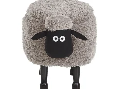 Beliani Elainjakkara Kangas Säilytystila Harmaa 55 X 35 Cm Sheep Hot