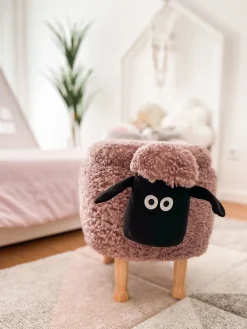 Beliani Elainjakkara Kangas Säilytystila Vaaleanpunainen 55 X 35 Cm Sheep Outlet