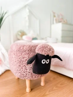 Beliani Elainjakkara Kangas Säilytystila Vaaleanpunainen 55 X 35 Cm Sheep Outlet
