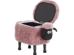 Beliani Elainjakkara Kangas Säilytystila Vaaleanpunainen 55 X 35 Cm Sheep Outlet