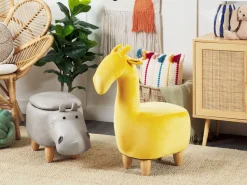 Beliani Elainjakkara Keinonahka Säilytystila Vaaleanharmaa 32 X 60 Cm Hippo Hot