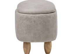 Beliani Elainjakkara Keinonahka Säilytystila Vaaleanharmaa 60 X 32 Cm Rhino Hot